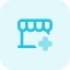 Pharmacy drug store isolated on a white background icon