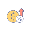 Growth Of Loan Rate icon