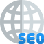 Seo search world isolated on a white background icon