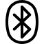 Bluetooth exchanging data between fixed and mobile devices over short distances icon