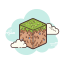 마인크래프트 잔디 큐브 icon