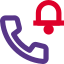 Phone with antenna and Bell logotype for notification icon