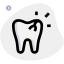 Cavity filling on broken tooth isolated on a white backgrounds icon