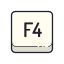 Tasto F4 icon