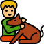 Kid Hugging Dog icon