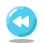 Rewind Button Round icon