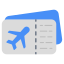 laboratório de vetores planos de passagens aéreas externas e viagens e hotéis icon
