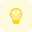 Bulb with nodes isolated on a white background icon