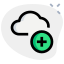 Add data on cloud network storage online icon