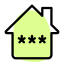 Smart home with a privacy lock can be accessed with admin password icon