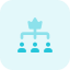 Employees under the Crown branch department isolated on a white background icon
