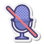 Pas de microphone icon