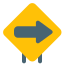 Right arrow for navigation and direction layout icon