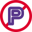 No Parking in private property of a location icon