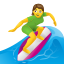 Woman Surfing icon