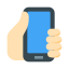 스마트폰을 든 손-피부타입-1 icon