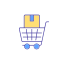 Shopping Cart With Box icon