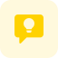 New ideas shared on a text message isolated on a white background icon