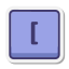 clave-paréntesis-cuadrado-izquierdo icon