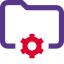 Computer file folder customization setting option button icon