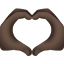 cuore-mani-carnagione-scura-emoji icon