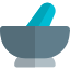 Mortar and pestle for crushing and grinding the medicines solid compounds icon