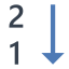 Clasificación numérica invertida icon