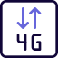 Forth Generation of internet connectivity in cellular network icon