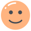 ほんのり微笑んだ顔のアイコン icon