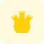 Measuring cup with multiple opening at top icon