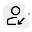 Moving in direction south west direction arrow icon