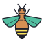 vista superior da abelha icon