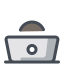 MacBookを使って作業する icon