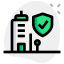 Office building with secured network with badge icon