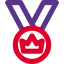 Crown medal for online gaming permium membership icon