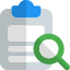 Find vital information from the clipboard report icon