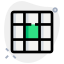 caixas-quadradas-externas-célula-malha-design-template-layout-grid-verde-tal-revivo icon