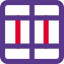 Split section table spreadsheet table selection interface icon