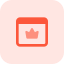 Premium membership online crown badge on internet icon