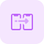 Smartphone to smartphone media transfer arrow layout icon