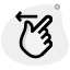 Single finger touch with slide left feature icon