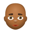 Bald Woman Medium Dark Skin Tone icon