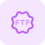 File transfer protocol badge sticker isolated on a white background icon