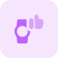 Positive feedback with thumbs up logotype layout icon