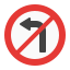No Turn Left icon