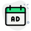 在日历上显示的外部广告用于安排和提醒广告 green-tal-revivo icon