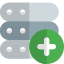 Add more storage to company server isolated on a white background icon