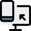 Computer to cell phone media sharing or mirroring software icon