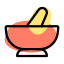 Mortar and pestle for crushing and grinding the medicines solid compounds icon
