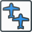 terminal-de-aeroporto-de-vôo-externo-esses-ícones-cor-linear-esses-ícones-2 icon